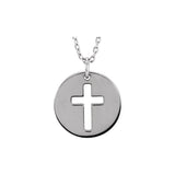Faith Disc Cross Necklace