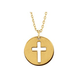 Faith Disc Cross Necklace