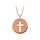 Faith Disc Cross Necklace