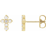 Divine Sparkle Cross Earrings