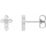 Divine Sparkle Cross Earrings