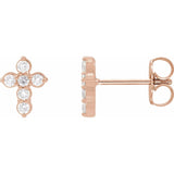 Divine Sparkle Cross Earrings