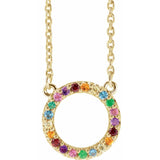 Rainbow Circle Necklace